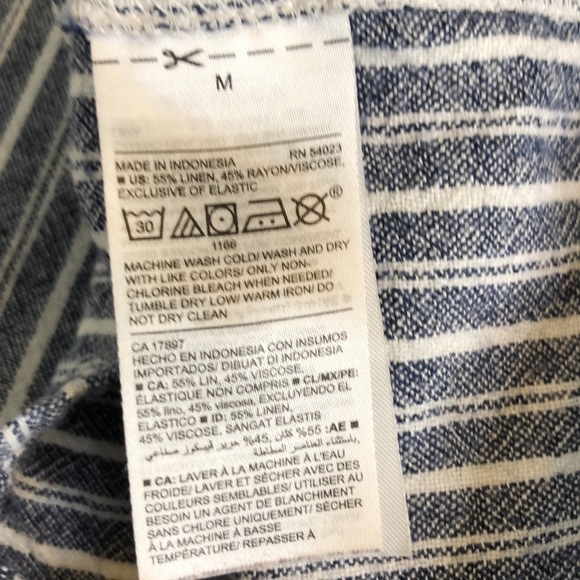 OLD NAVY Sleeveless Striped Linen-Blend Jumpsuit for Women Size M - Picture 11 of 12